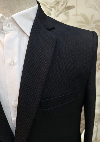 World is Yours Textured Blazer -Black| Waak