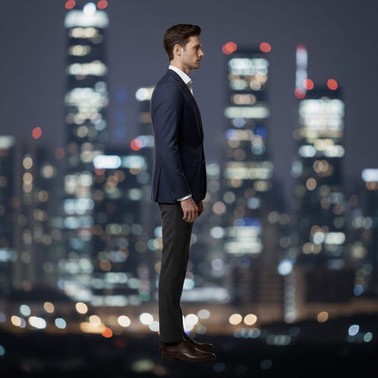 World is Yours Textured Blazer -BLUE| Waak