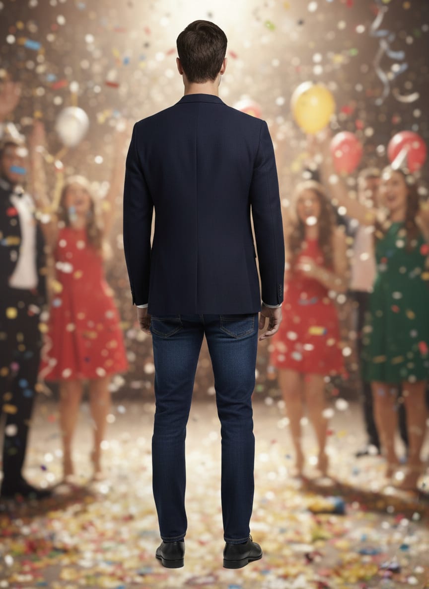 World is Yours Textured Blazer -N Blue| Waak