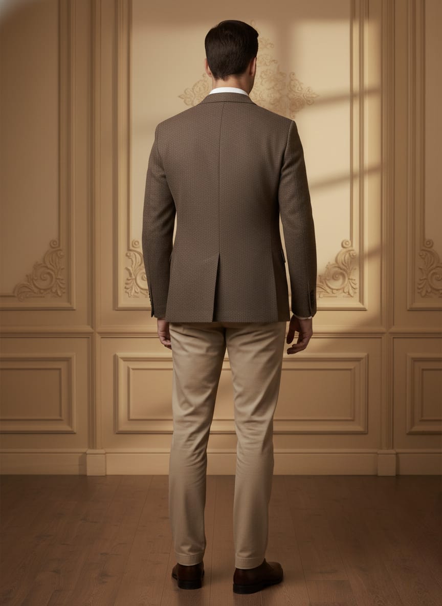 World is Yours Textured Blazer -D brown| Waak