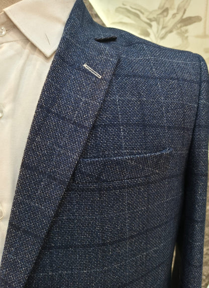 World is Yours Textured Blazer -N Blue| Waak