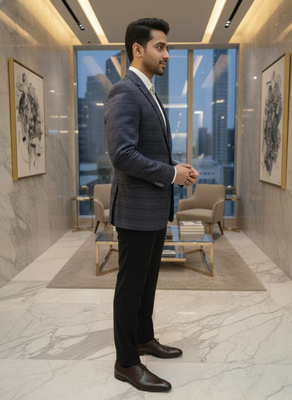 World is Yours Textured Blazer - GREY | Waak