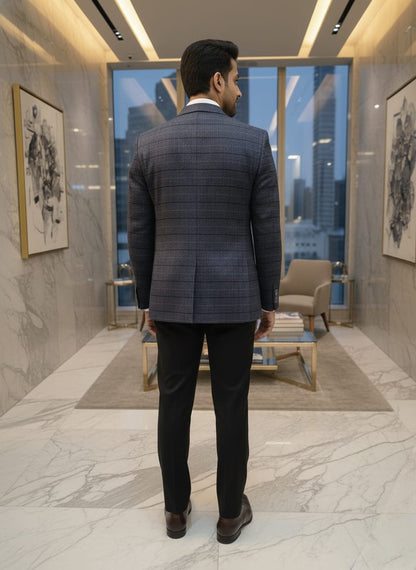 World is Yours Textured Blazer - GREY | Waak