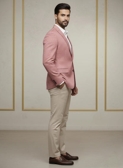 World is Yours Textured Blazer -pink | Waak