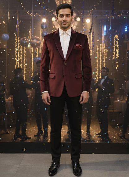 No Noise Rich Blazer -Maroon
-Maroon| Waak