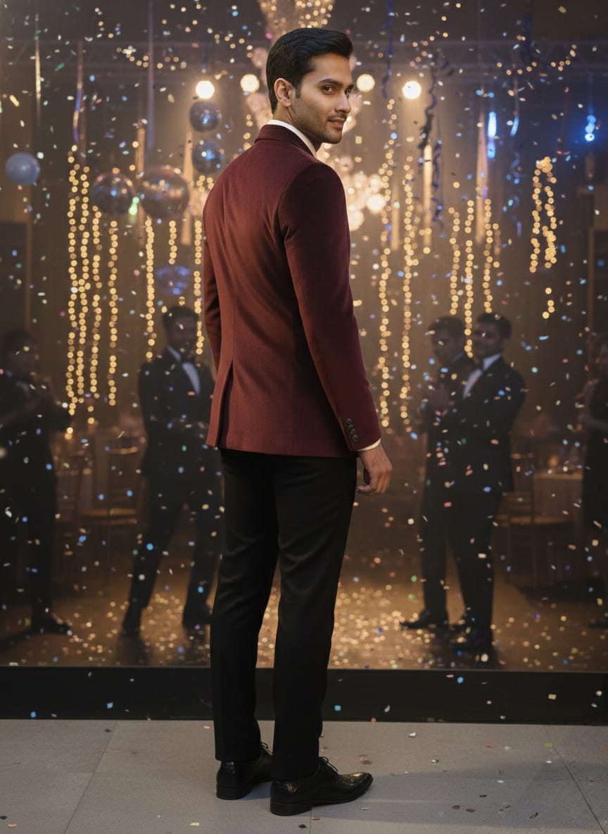 No Noise Rich Blazer -Maroon
-Maroon| Waak