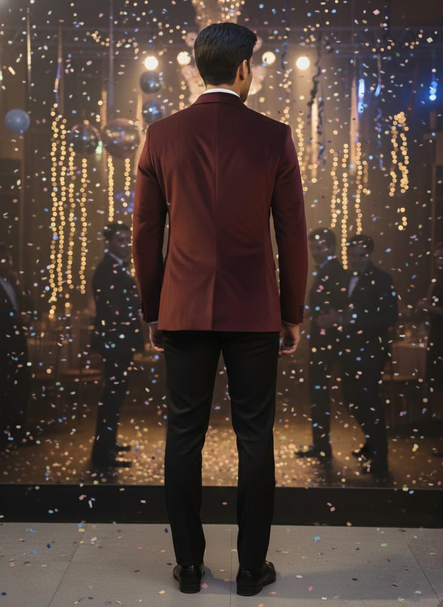 No Noise Rich Blazer -Maroon
-Maroon| Waak