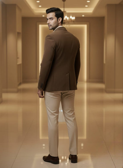 The Subtle Power Blazer -D Brown | Waak