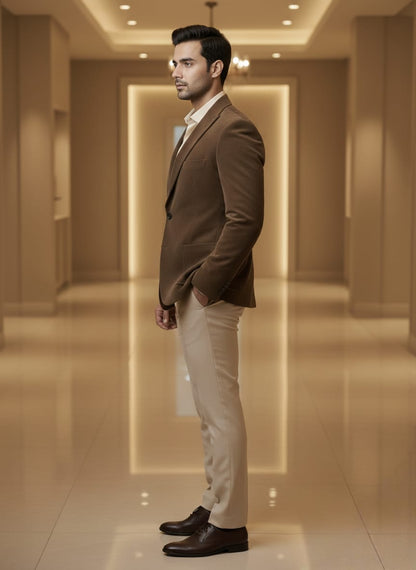 The Subtle Power Blazer -D Brown | Waak