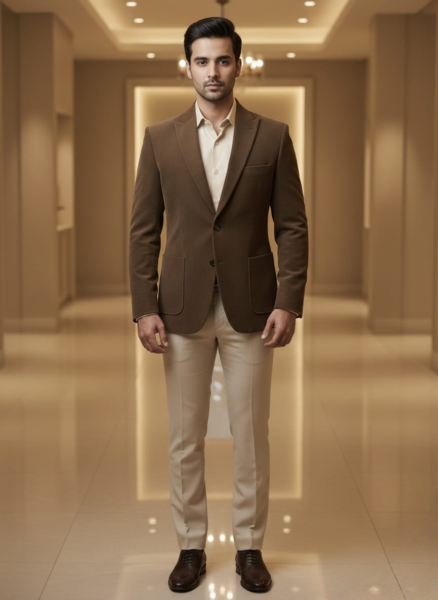 The Subtle Power Blazer -D Brown | Waak