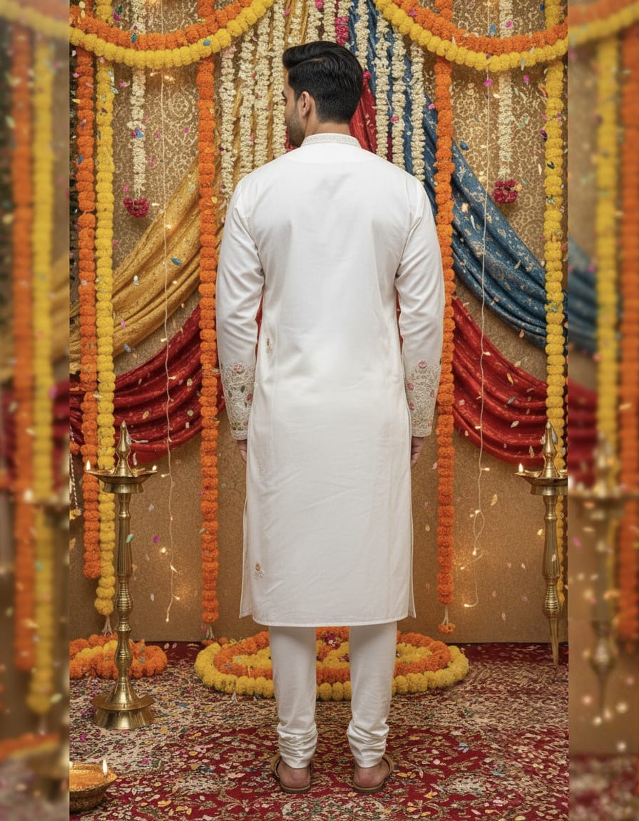 Sequence on Silk Kurta Set | Waak