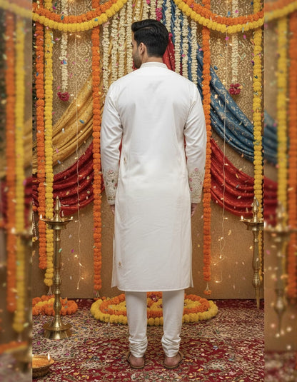 Sequence on Silk Kurta Set | Waak