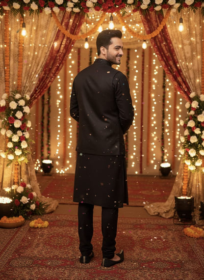 Eshan Signature Celebration Waistcoat and Kurta Set | Waak