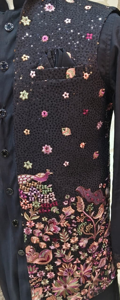 Eshan Signature Celebration Waistcoat and Kurta Set | Waak