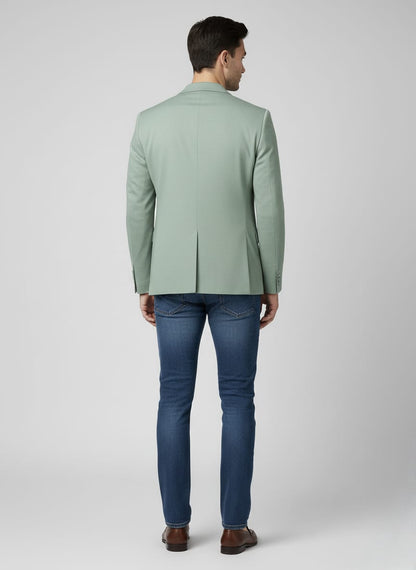 World is Yours Textured Blazer -| Waak S Green